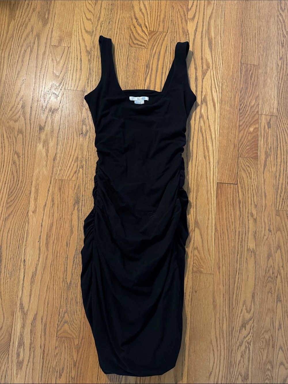 Boden Black Ruched Tank Midi Dress